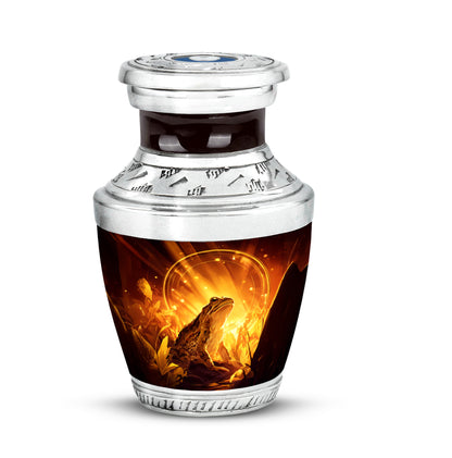 Regal Frog Memorial Cremation Urns - Gold 10-inch, 200 cu in - Yatskia