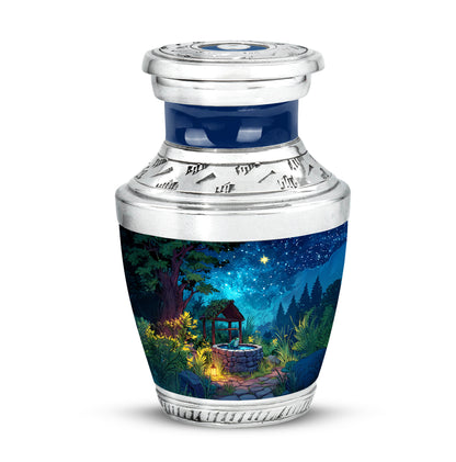 Blue Stately Frog Cremation Urns for Human Ashes - 10-inch, 200 cu in - Yatskia