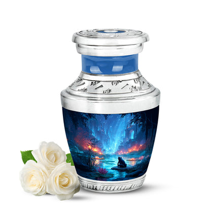 Personalized Seraphic Frog Cremation Urns - Blue 10-inch, 200 cu in - Yatskia