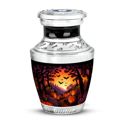 Personalized Refined Halloween Cremation Urns - Black 10-inch, 200 cu in - Yatskia