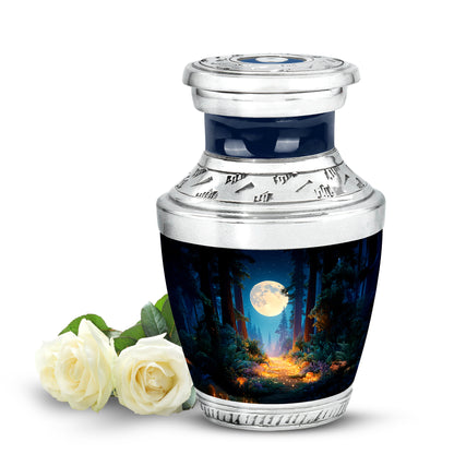 Personalized Blue Halloween Cremation Urns for Ashes - Transcendent 10-inch - Yatskia