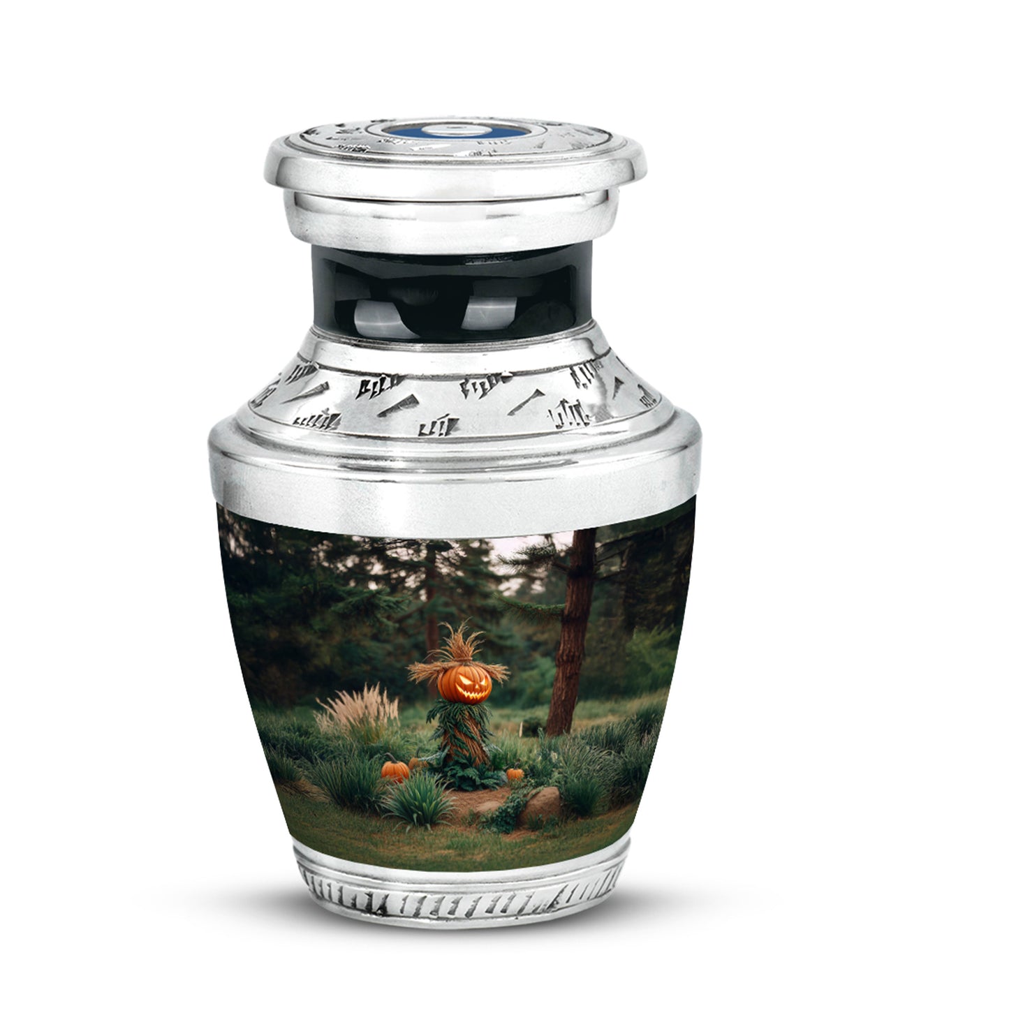 Black Stately Halloween Cremation Urns for Human Ashes - 10-inch, 200 cu in - Yatskia