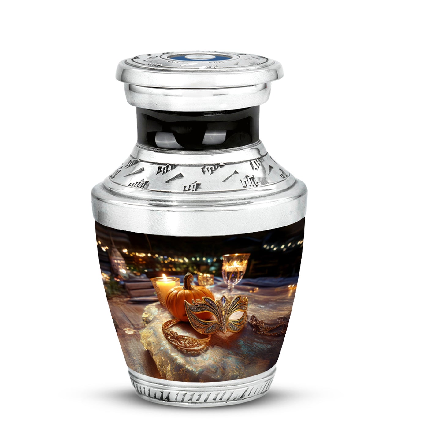 Black Beloved Halloween Cremation Urns for Human Ashes - 10-inch, 200 cu in - Yatskia