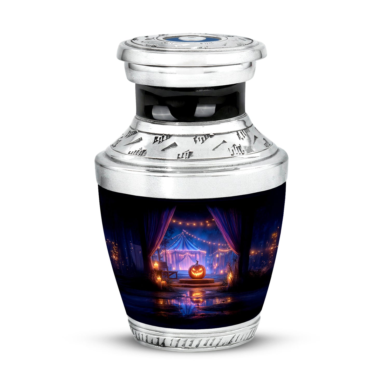 Remarkable Halloween Memorial Cremation Urns - Black 10-inch, 200 cu in - Yatskia