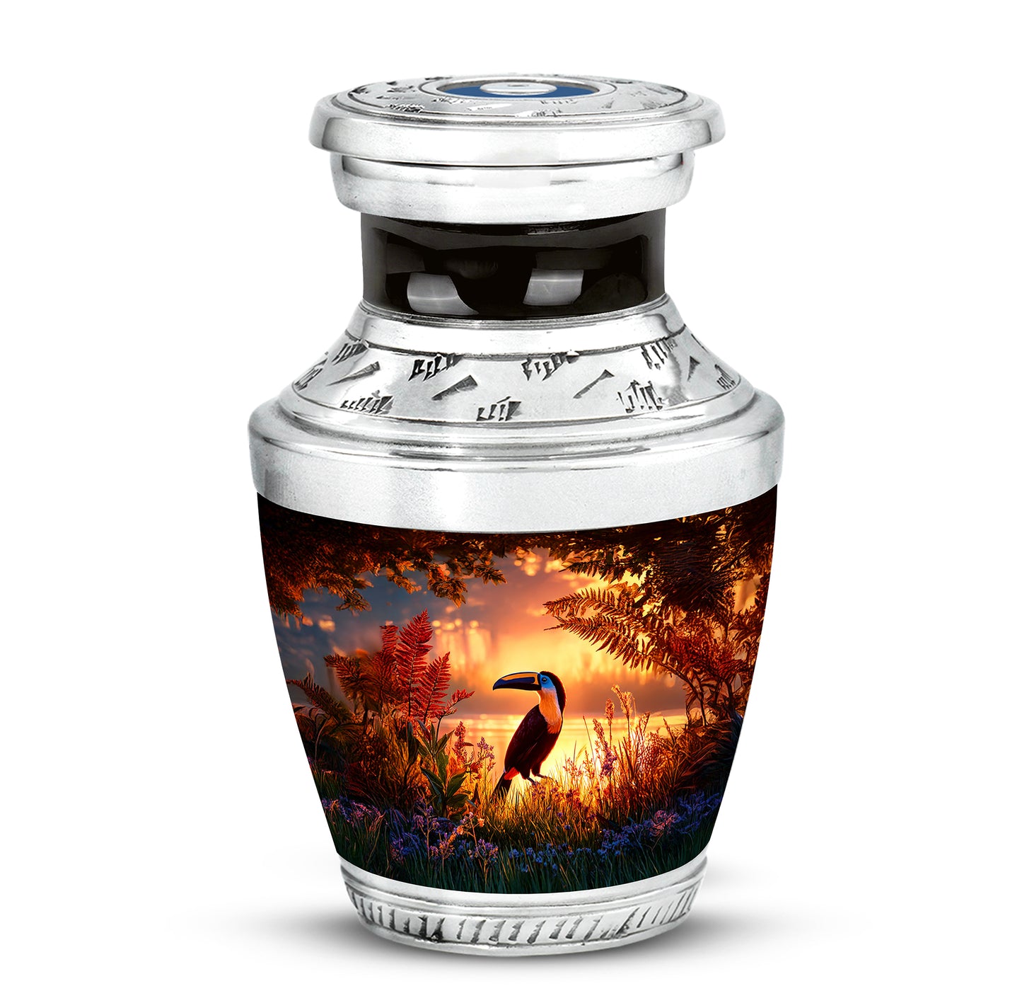 Hallowed Hornbill Cremation Urns for Human Ashes - Red 10-inch - Yatskia