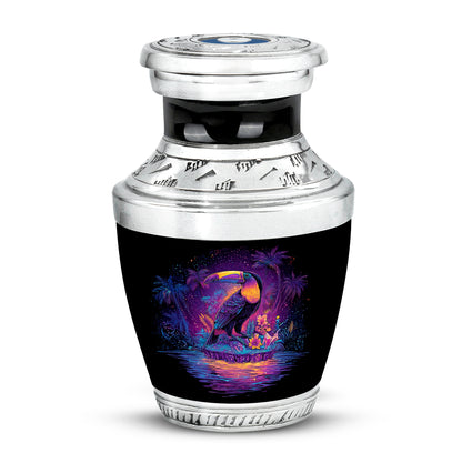 Black Stately Hornbill Cremation Urns for Human Ashes - 10-inch, 200 cu in - Yatskia