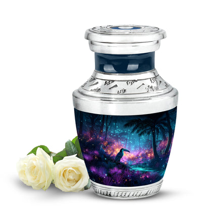 Personalized Hornbill Cremation Urns - Eminent Blue 10-inch, 200 cu in - Yatskia