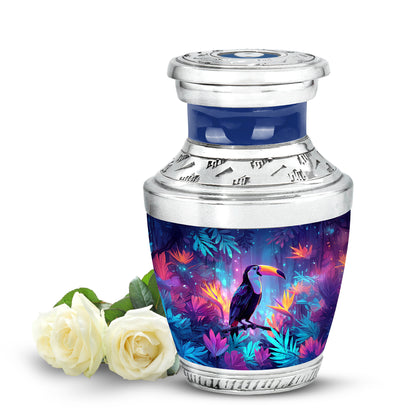 Personalized Hornbill Cremation Urns - Wondrous Blue 10-inch, 200 cu in - Yatskia