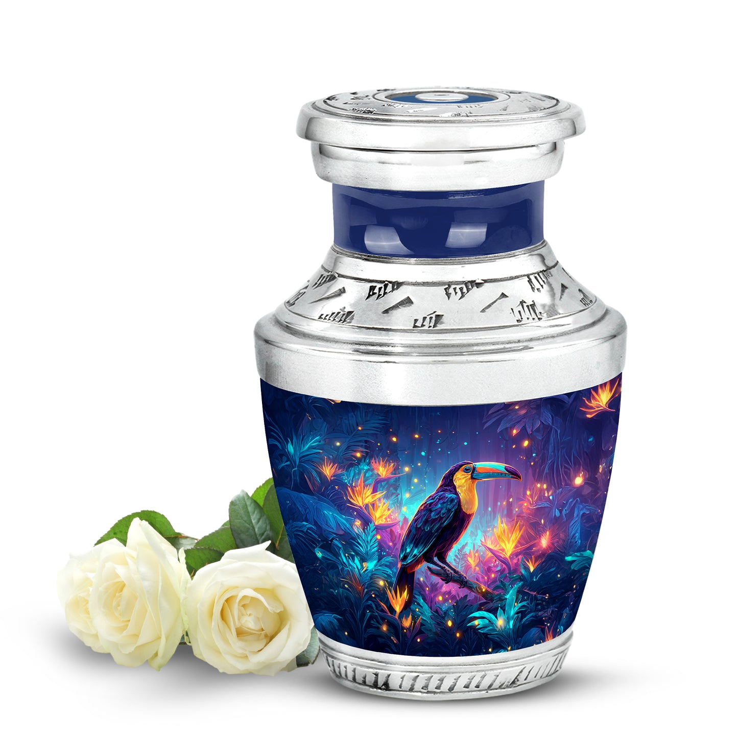 Blue Hornbill Cremation Urns - Enduring Keepsake 10-inch, 200 cu in - Yatskia