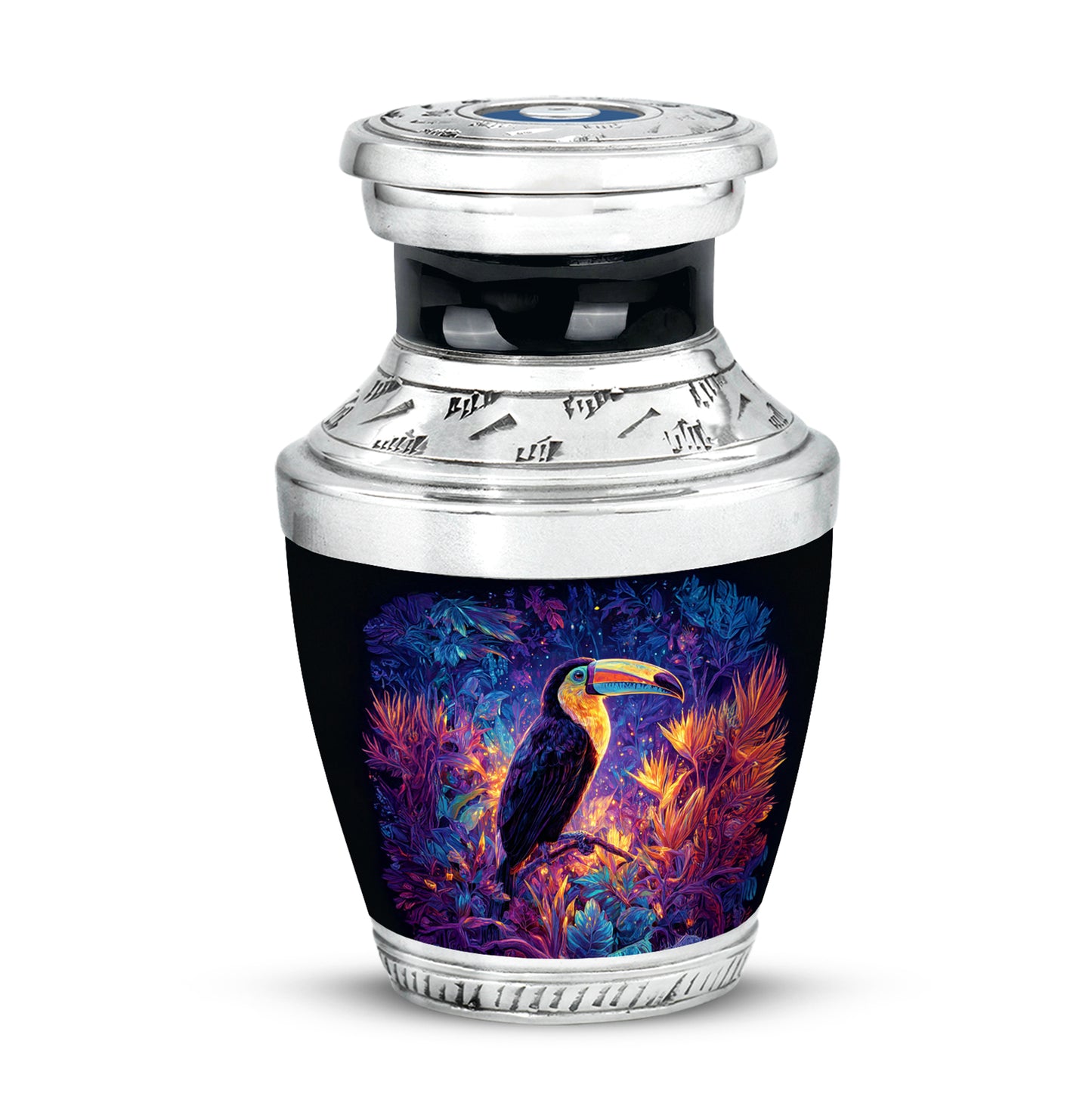 Everlasting Blue Hornbill Testament Urn for Human Ashes - 10-inch, 200 cu in - Yatskia