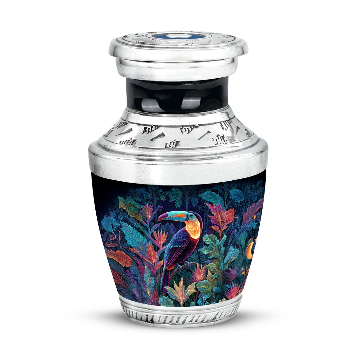 Blue Hornbill Cremation Urns - Opulent Journey 10-inch, 200 cu in - Yatskia