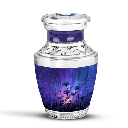 Personalized Daisy Cremation Urns - Tranquil Blue - Yatskia