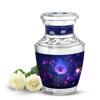 Personalized Seraphic Daisy Cremation Urns - Blue - Yatskia