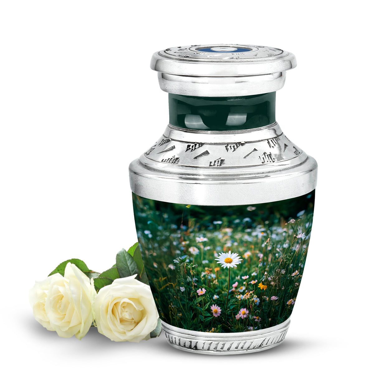 Personalized Seraphic Daisy Cremation Urns - Green - Yatskia