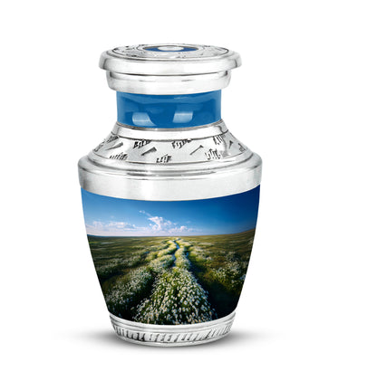 Personalized Blue Sovereign Daisy Cremation Urns for Human Ashes - Yatskia
