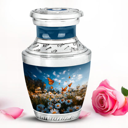 Blue Venerable Daisy Cremation Urns for Human Ashes - Yatskia