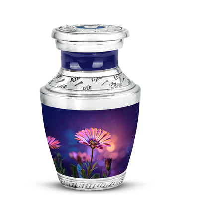Distinguished Blue Daisy Cremation Urn for Ashes - Yatskia