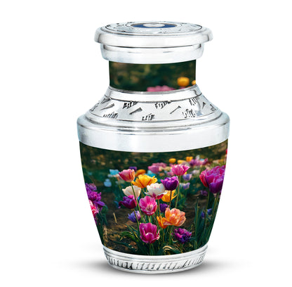 Personalized Green Garden Tulip Cremation Urns for Ashes - Captivating 10-inch - Yatskia