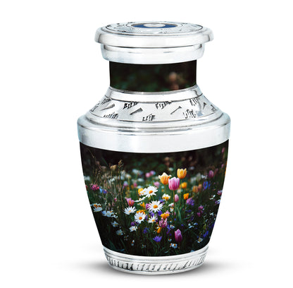 Inspiring Black Garden Tulip Legacy Urn for Human Ashes - 10-inch, 200 cu in - Yatskia