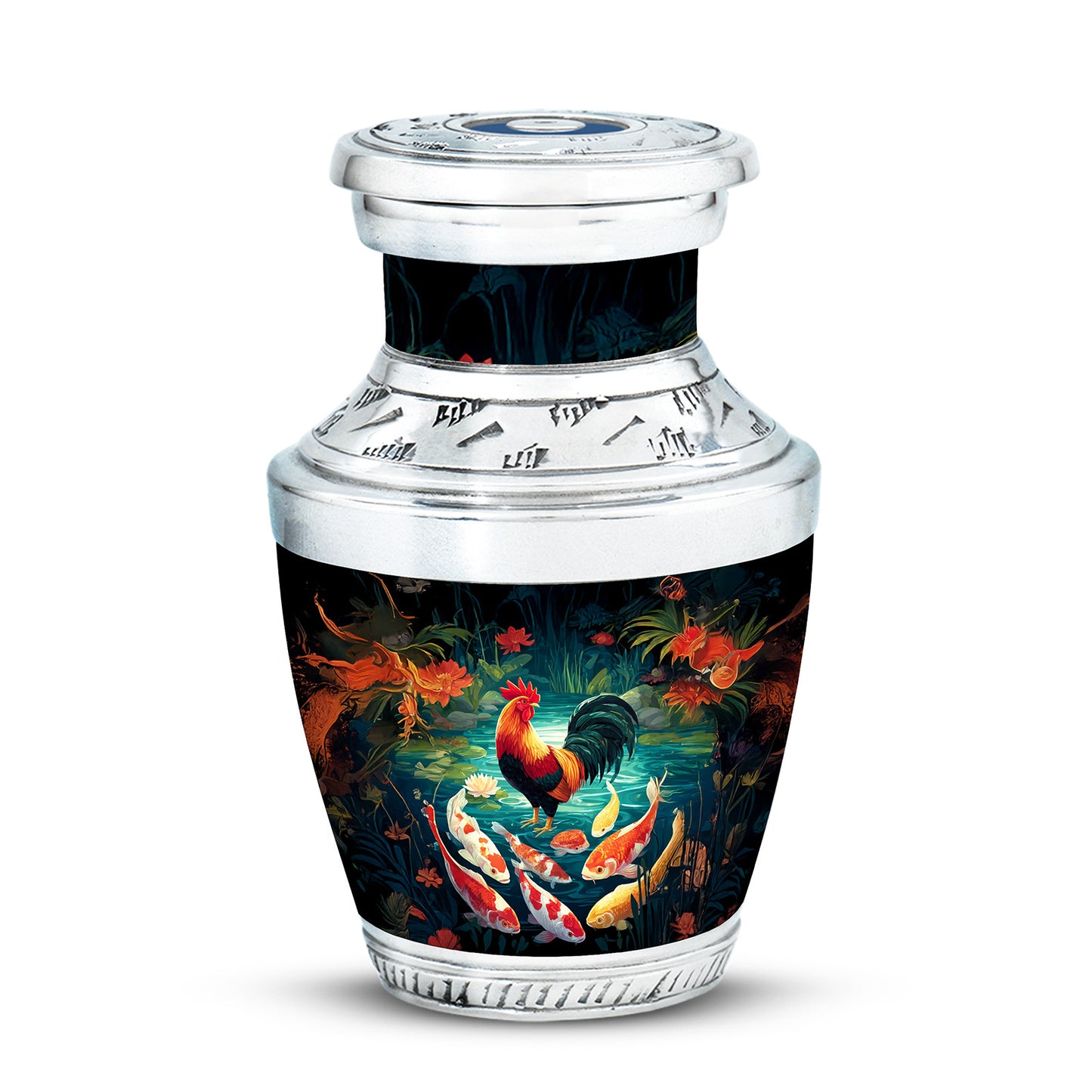 Timeless Black Hen Cremation Urn for Ashes - 10-inch, 200 cu in - Yatskia