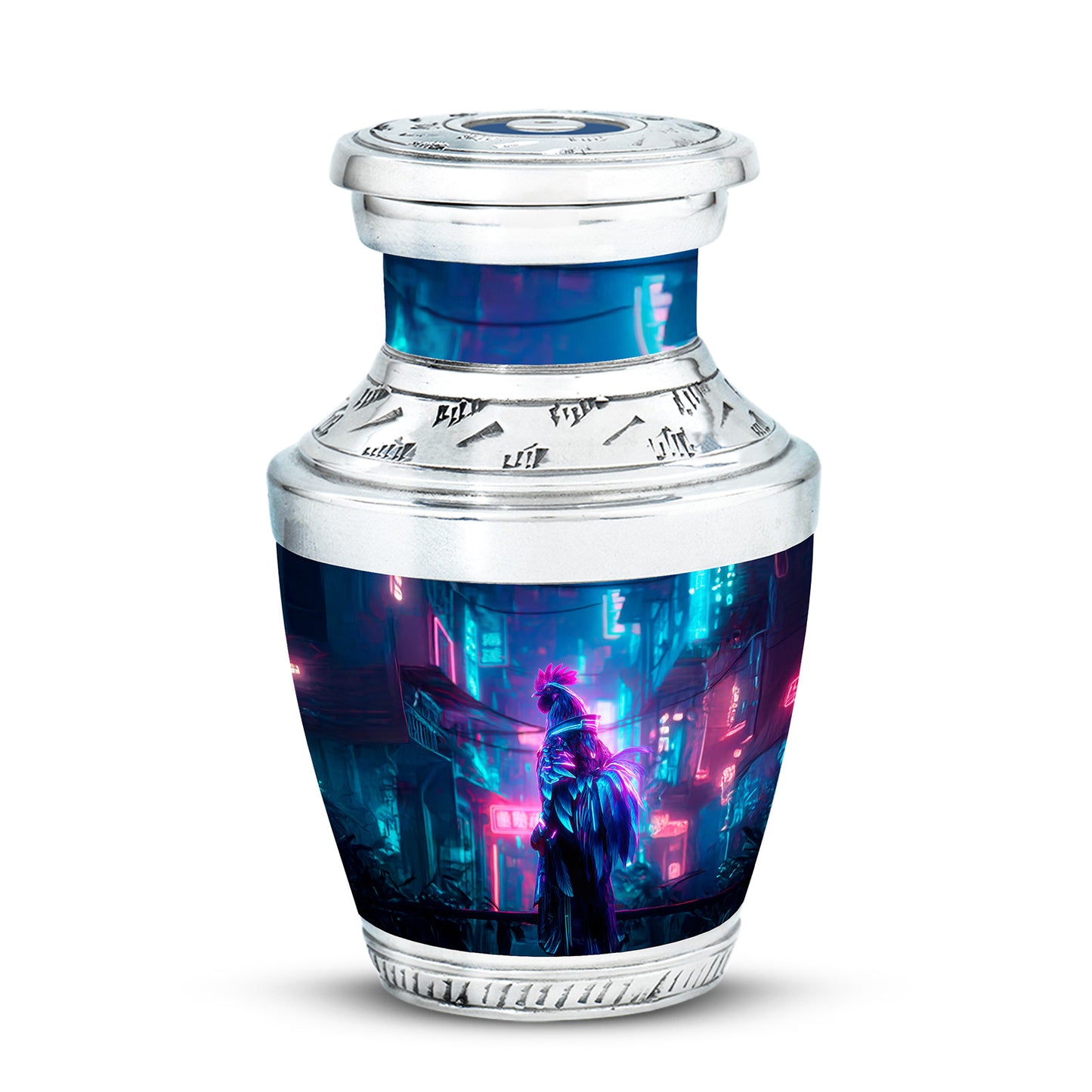 Graceful Blue Hen Solace Urn for Human Ashes - 10-inch, 200 cu in - Yatskia