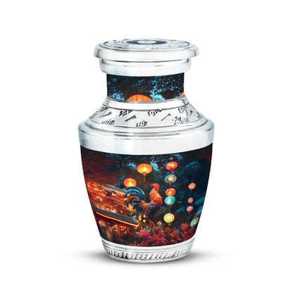 Regal Hen Memorial Cremation Urns - Blue 10-inch, 200 cu in - Yatskia