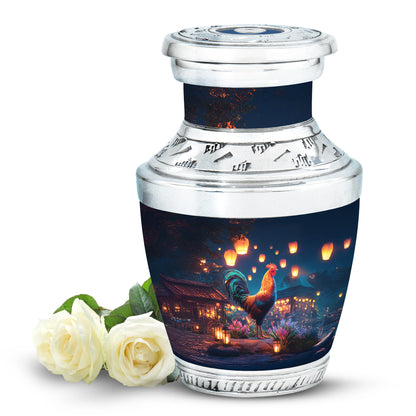 Personalized Hen Cremation Urns - Wondrous Blue 10-inch, 200 cu in - Yatskia