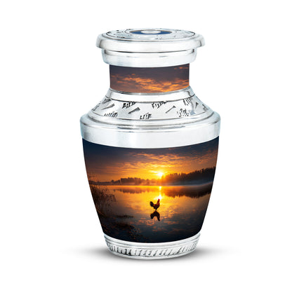 Black Hen Devotion Cremation Urns for Human Ashes - 10-inch, 200 cu in - Yatskia