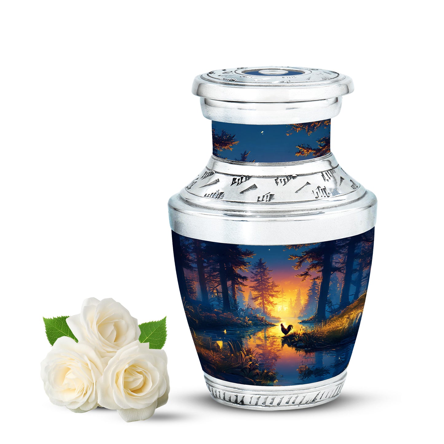 Blue Hen Devotion Cremation Urns for Human Ashes - 10-inch, 200 cu in - Yatskia