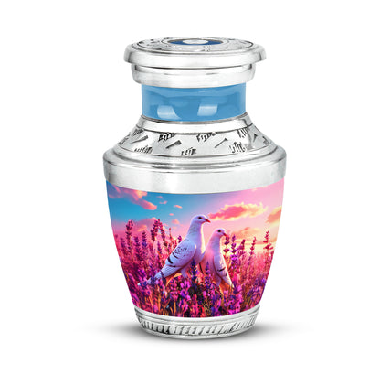 Blessed Dove Cremation Urns for Human Ashes - Blue 10-inch - Yatskia