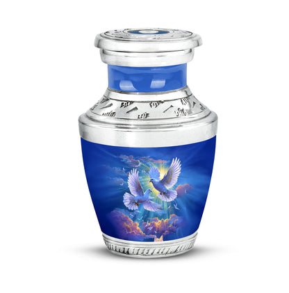 Sublime Dove Cremation Urns for Human Ashes - Blue 10-inch - Yatskia