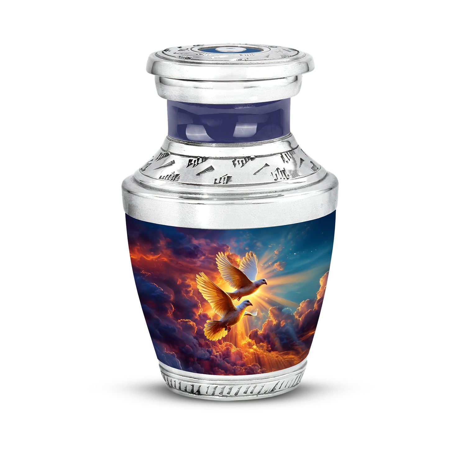 Blue Dove Cremation Urns - Imperial Commemoration 10-inch, 200 cu in - Yatskia
