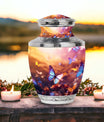 Butterflies Vibrant Urn for Funeral - Urns For Adult Female Ashes
