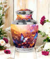Butterflies Vibrant Urn for Funeral - Urns For Adult Female Ashes