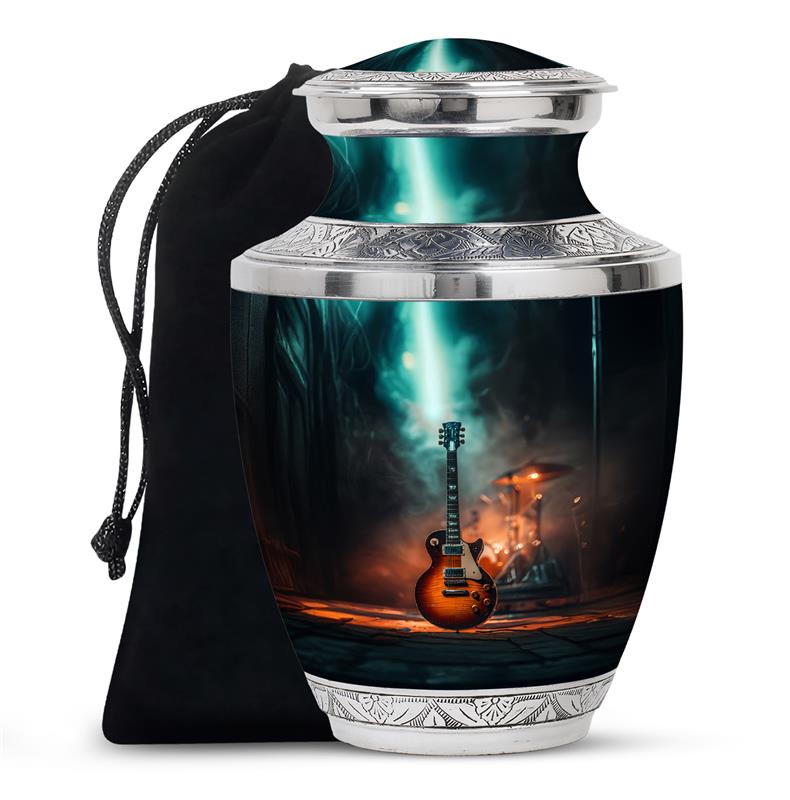 Guitar Memorial Urns For Human Ashes Keepsake - Funeral Urns For Musician