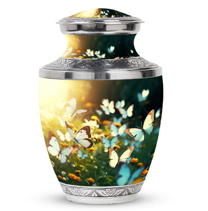 Personalized Butterfly Memorial Urn for Women - 10-inch, 200 cu in - Yatskia