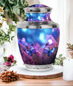 Purple Butterflies Flying Cremation Urn For Ashes - Blue Memorial Urn Tribute