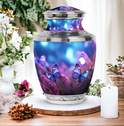 Purple Personalized Butterfly Cremation Urn for Women - Yatskia