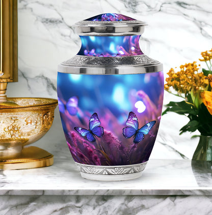 Purple Personalized Butterfly Cremation Urn for Women - Yatskia