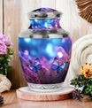 Purple Butterflies Flying Cremation Urn For Ashes - Blue Memorial Urn Tribute