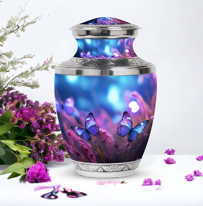 Purple Personalized Butterfly Cremation Urn for Women - Yatskia