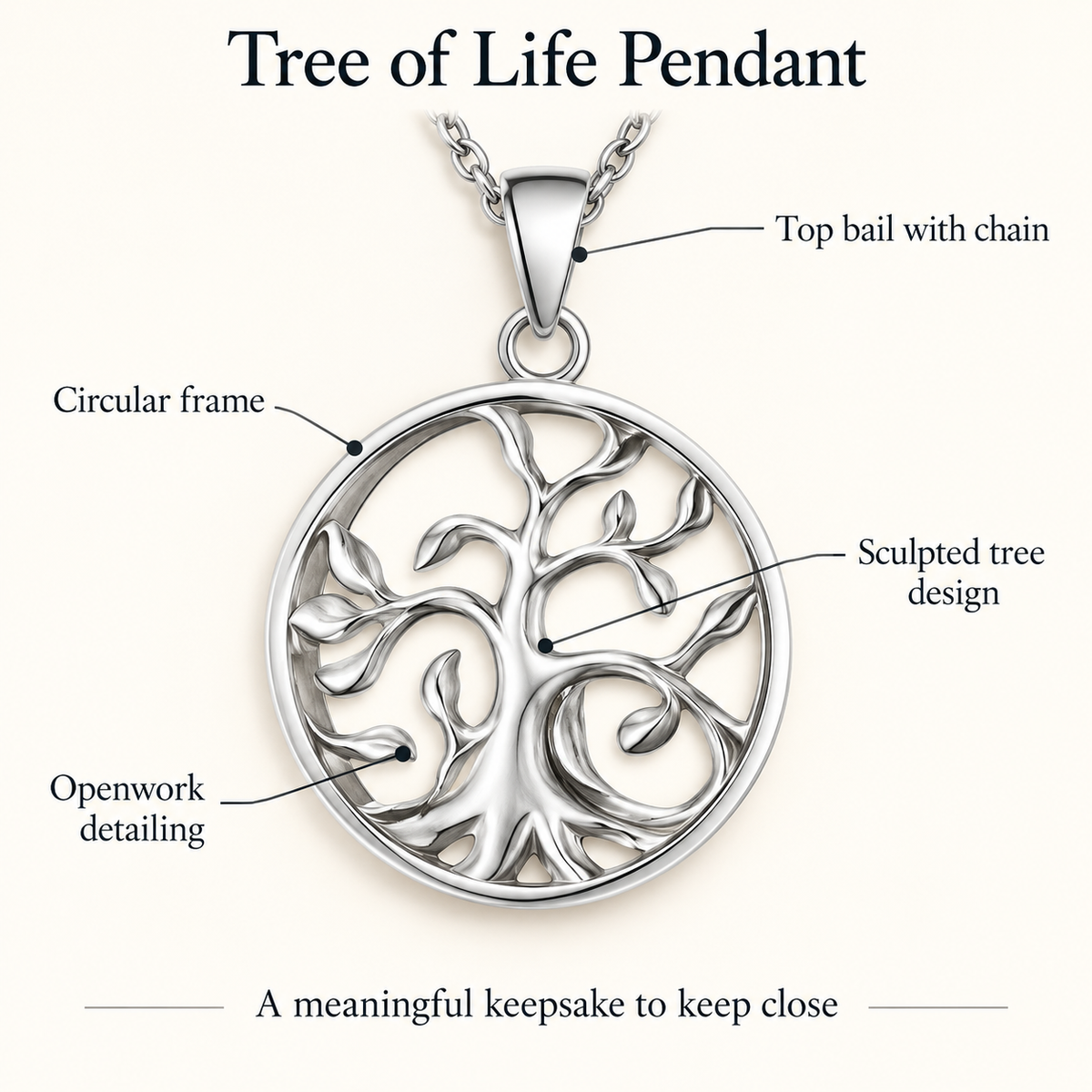 Tree of Life Memorial Pendant Necklace