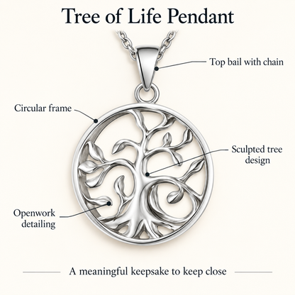 Tree of Life Memorial Pendant Necklace