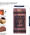 Large Tree of Life Wood Urn with capacity for 200 cubic inches of ashes, Biodegradable funeral urn for cremated remains