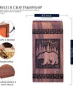 Artfully crafted bear-themed wooden urns, ideal for preserving adult human ashes, suitable for both male and female