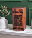 Sturdy wooden Elephant urn, adult cremation urn for men symbolizing strength and family, ideal ash urn for beloved dad
