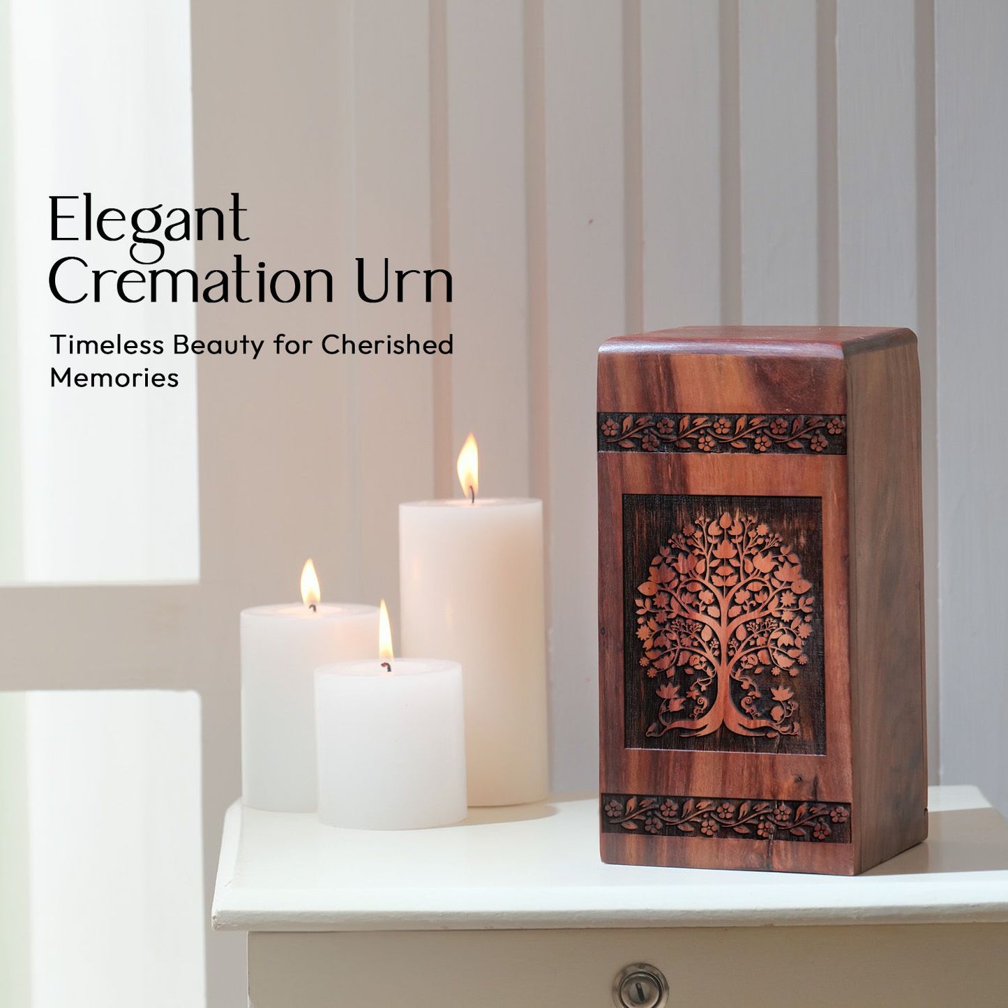 Biodegradable tree of life urn for storing ashes of adults, suitable for both male and female