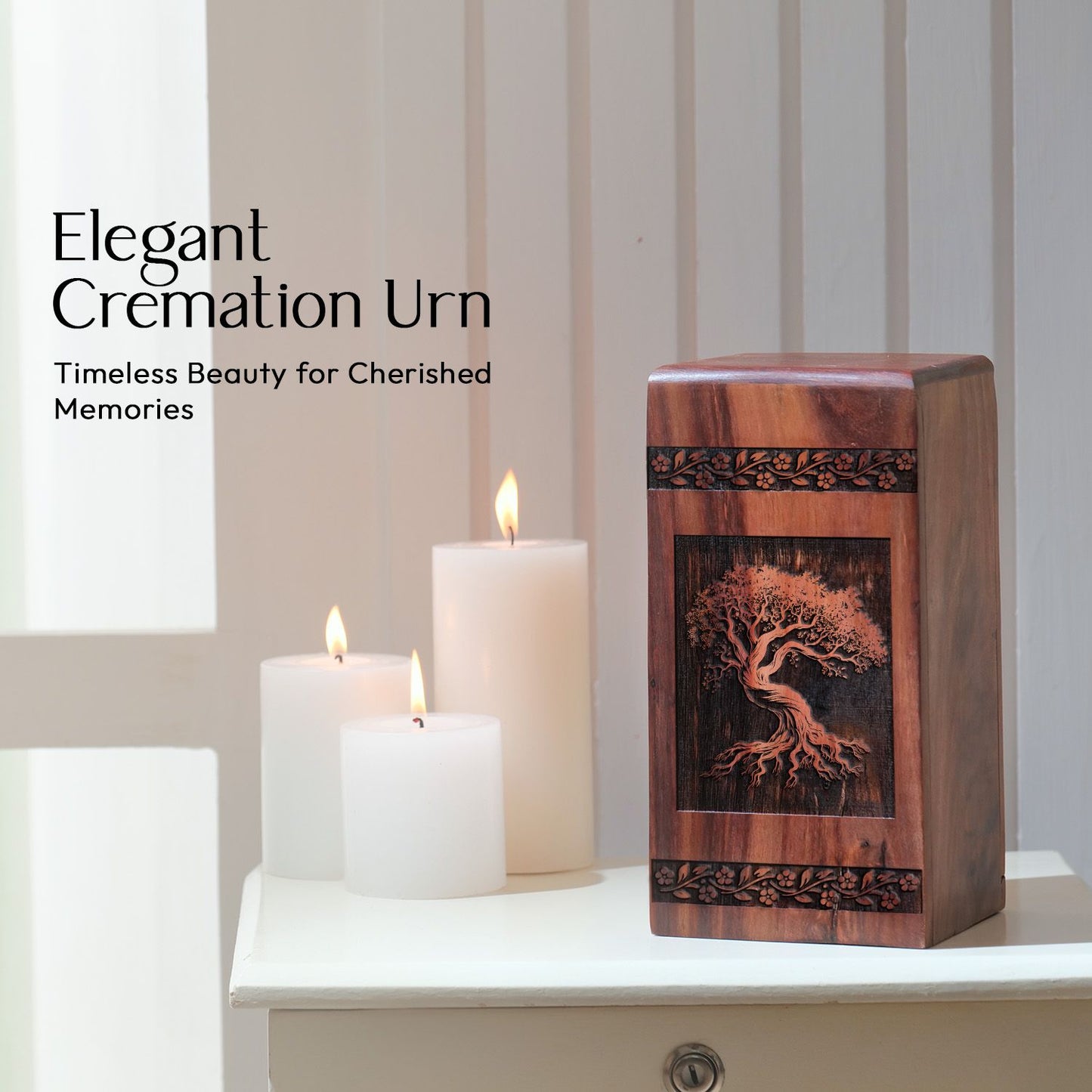 Tree of Life urn, a biodegradable urn, ideal for burial ashes, perfect for adult cremation