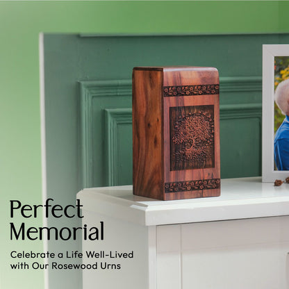 Eco-friendly Tree of Life Biodegradable Funeral Urn perfect for preserving the ashes of a loved one