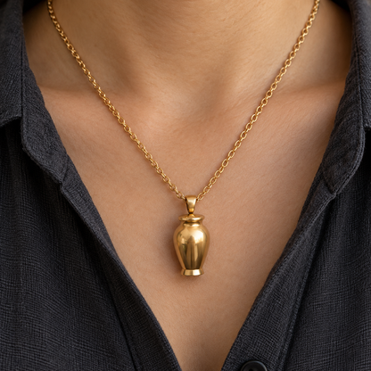 Cremation Urn Necklace for Ashes | Memorial Keepsake Pendant